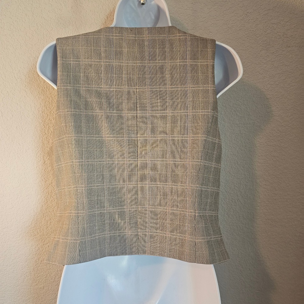Express large vest grey women button up office casual academia classic - Picture 5 of 10